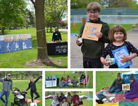 Walk roll and read participants